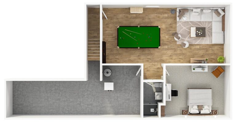 Cline_Basement Finish_3D_Origin Homes